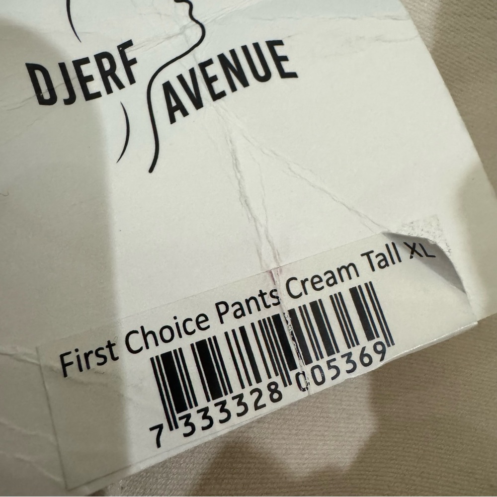 New! Djerf Avenue First Choice Pants in Cream Size XL Tall - Picture 5 of 11